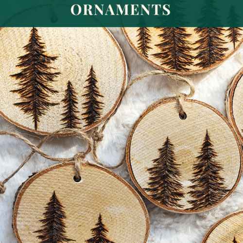 how to make wood burned ornaments