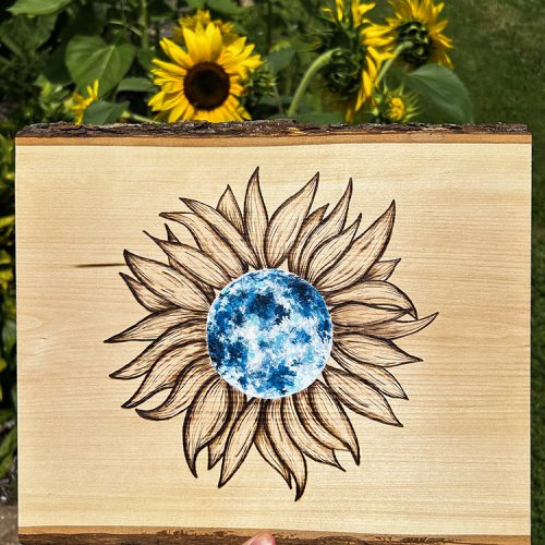 sunflower moon painting