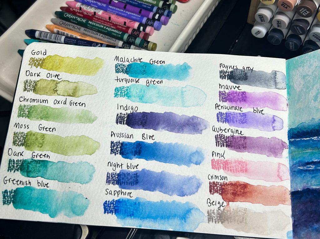 Caran d’Ache Crayon Swatches