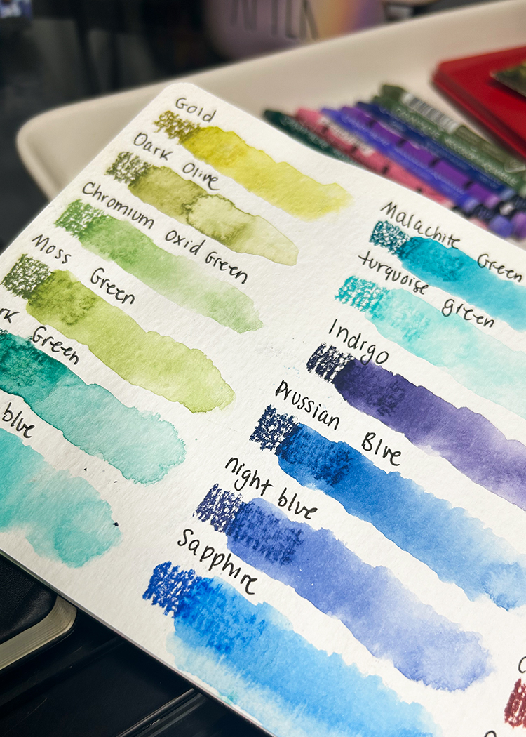 crayon watercolor drawing