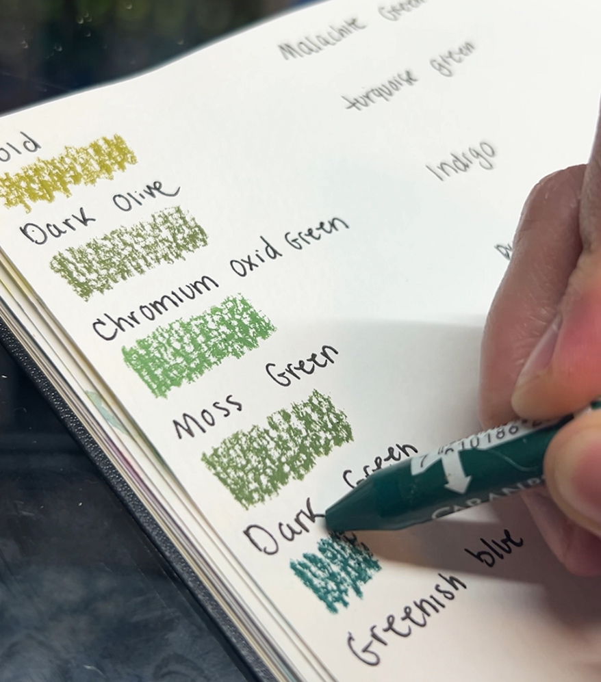 Swatching My New Caran d’Ache Crayons