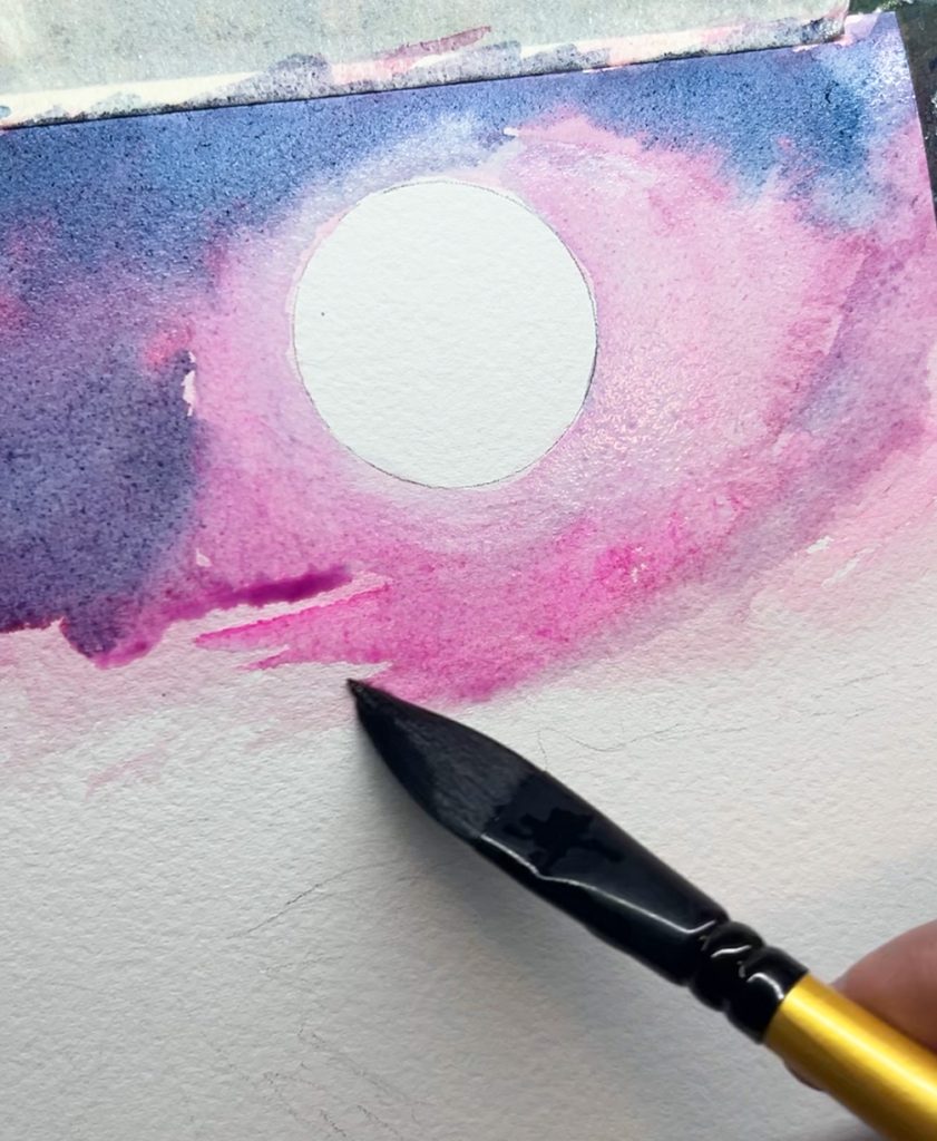 strawberry moon painting