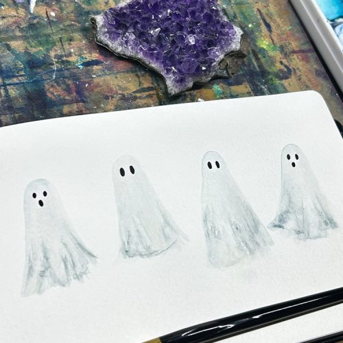 how to paint ghosts