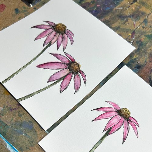 micron pens watercolor