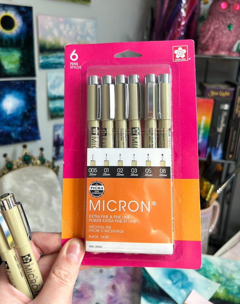 Micron Pens With Watercolor