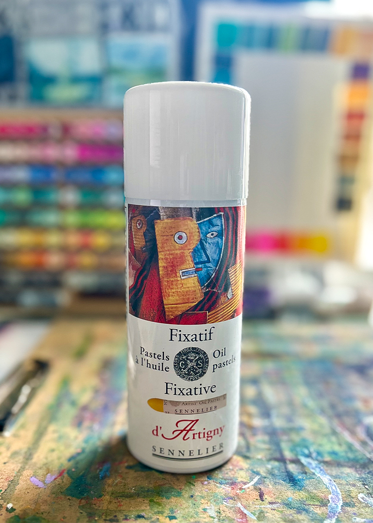 how to seal oil pastel drawings