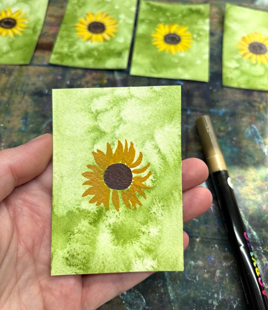 sunflower acrylic marker