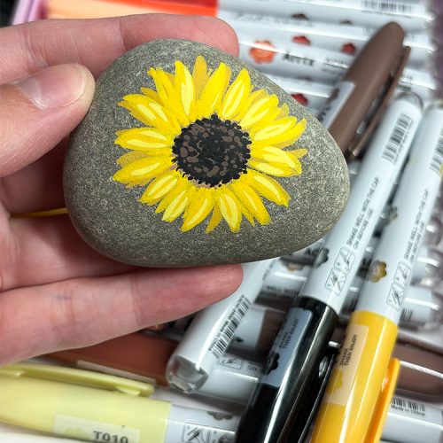 Acrylic Markers rock art